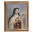 thumbnail image 1 of St. Therese Picture Framed Wall Art Decor Extra Large, Classic Gold-Leaf Fluted Frame with Beaded Lip, 1 of 2
