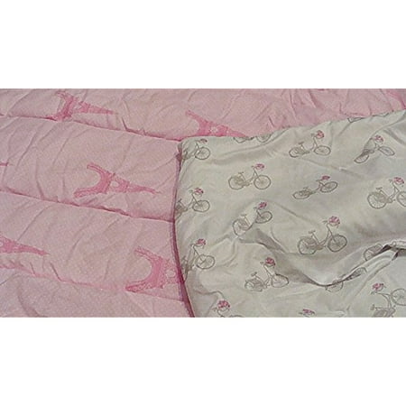 Nicole Miller Paris Eiffel Tower Bicycle Pink White Polka Dot Nicole Miller Paris Eiffel Tower Bicycle Pink White Polka Dot Sleeping Bag