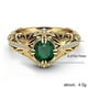 thumbnail image 3 of Nueva joyería fina, anillos de mujer en oro de 14 quilates con esmeralda verde natural, 3 of 8