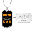 thumbnail image 4 of Biker Dad Collier en Acier Inoxydable Ou en or 18 Carats Chien Tag 24" Chaîne, 4 of 8
