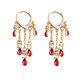 thumbnail image 2 of Censtreet Long Shape Fringed Crystal Earrings Water Drop Shape Hypoallergenic Dangle Earrings Jewelry For Women Ladies Fashion Earrings, 2 of 4