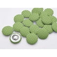 thumbnail image 2 of IBA Indianbeautifulart Green 2 Holes Canvas Round Buttons For Sewing 1 Inch Diamond & Triangle Geometric Printed Handmade Decorative Buttons Pack Of 50, 2 of 7