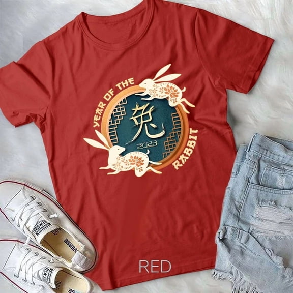 Hot Trending Tee With Chinese Zodiac Year Of The Rabbit Chinese New Year 2023 T-Shirt Unisex T-Shirt