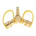 thumbnail image 1 of RV Propane Y Splitter Gas Tank Splitter 2 Way 1/4" Airtight Quick Connect Quick Connector 2 Way LP Gas Adapter for Heater, 1 of 10