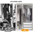 thumbnail image 2 of 1.1 Inch Diameter Tension Closet Rods for Hanging Clothes 32-48 Inch, Adjustable Pole Closet to Hang Clothes, Heavy Duty Closet bar for Wardrobes with No Drilling Holder, Matte Black, 2 of 7
