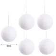 thumbnail image 3 of Bolas de nieve navideñas de espuma blanca, adornos navideños para hacer tú mismo, bolas colgantes para árbol de Navidad, decoración para fiesta de Año Nuevo y hogar, 3 of 5