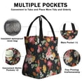 thumbnail image 3 of Pioneer Flower Floral Print Pattern Drawstring Lunch Bag Women - Drawstring Lunch Bag Insulated for Work Office - Stain-Resistant Large Lunchbags for Women with Multi-Pockets, 3 of 6