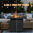 thumbnail image 5 of Walsunny 30 Inch Outdoor Fire Pit Table Propane Gas with Lid and Lava Rock 50000 BUT Fire Table with Lid and Waterproof Cover, 5 of 8