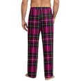 thumbnail image 4 of Drmagiyhm Men Pajama Pants Cute Christmas Print Lounge Pants Autumn Big and Tall Pajama Bottoms Fleece Sleep Pants Wide Legs Elastic Waist Red Plaid Casual Pant XL, 4 of 5
