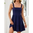 thumbnail image 4 of Sociala Womens Square Neck Dress Built in Bra Summer Dress Tummy Control Beach Sundress with Pockets, 4 of 9