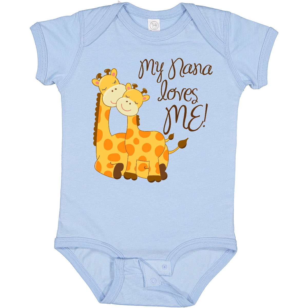 Inktastic My Nana Loves Me Boys or Girls Baby Bodysuit