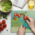 thumbnail image 3 of Marine Cutting Board, Tropical Fishes Crab Loggerhead Sea Turtle Oceanic Sun Reflecting Beach Cartoon, Decorative Tempered Glass Cutting and Serving Board, Large Size, Multicolor, by Ambesonne, 3 of 5