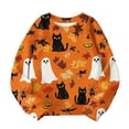 thumbnail image 5 of XUNKUSGA Halloween Sweatshirt Kids Casual Crew Neck Long Sleeve Unisex Fleece Loose Pullover Tops Fashion All Over Graphic Tees for Boys Girls 1-2 Years, 5 of 6