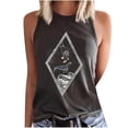 thumbnail image 1 of Tops casuales de verano sin mangas para mujer Tops de chaleco sin mangas con estampado de cuello redondo Pompotops lopia996466, 1 of 8