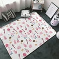 thumbnail image 3 of Cute Poodle Dog Care Items Pink Shaggy Area Rug, Rugs for Living Room Bedroom Non Slip Door Mat Indoor Carpet Machine Washable Nursery Home Decor Floor Mats for Entryway 60x39in-#, 3 of 5