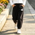 thumbnail image 4 of Edvintorg Winter Sweatpants for Girls Fashion Elastic Waist Casual Corduroy Joggers Pants with Pockets Girls Clothes 1-13 Years, 4 of 7