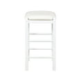 thumbnail image 4 of Linon Lancer 3-Piece Casual Dining Tavern Set, 25" Seat Height, White Finish with White Fabric, 4 of 11
