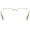 Shiny Pale Brown, variant on Unisex Optical Eyewear - Rectangle Shape, Metal Rimless, Gold Bronze