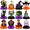 Vintage Spooky Halloween, variant on Halloween Honeycomb Table Centerpieces, 12 Pack, Pumpkin Ghost Witch Cat