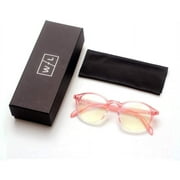 Blue Light Lightweight Glasses For Men Women | Blocking Glasses for Computer, Gaming, Reading | Anti UV, Anti Glare, Anti Eyestrain, Model D, Pink