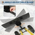 thumbnail image 5 of Ataucjin Wheeled Snow Plow Shovel, Heavy-Duty Steel Black Blade with Double Handle, 5 Angles, 2 Wheels, Back Saver Pusher for Snow Removal on Driveway, Sidewalks and Doorways, 5 of 7