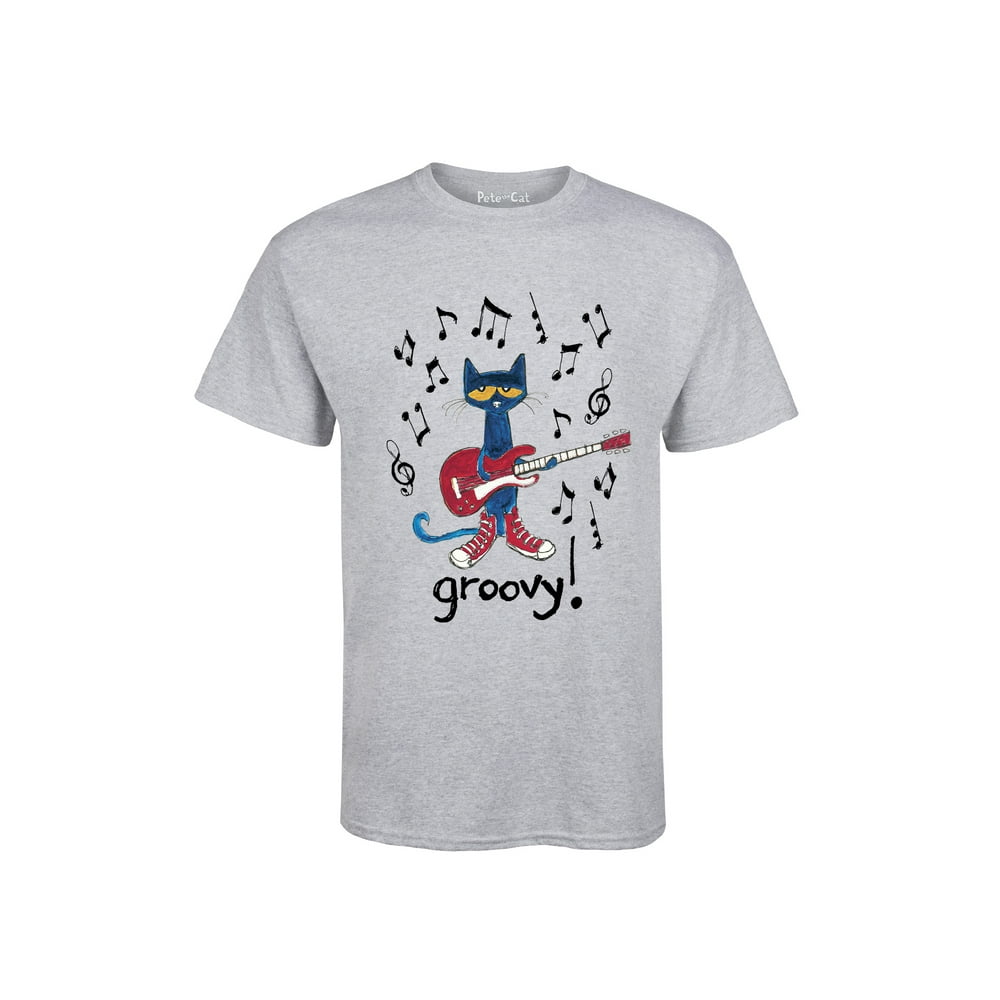 PETE THE CAT - Pete The Cat Guitar Groovy - Men's Short Sleeve Graphic