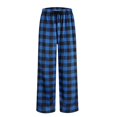 thumbnail image 7 of Difdany Buffalo Plaid Pajama Pants Women Christmas PJs Cozy Fleece Pajamas Cute Lounge Pants 2024 Blue S, 7 of 7