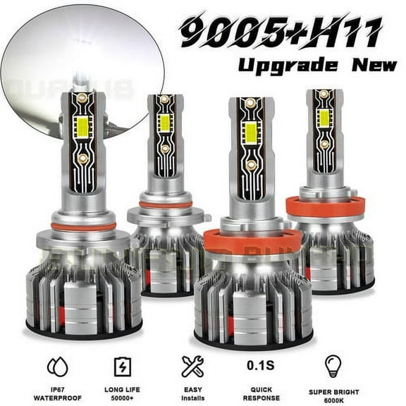 LED Headlight Bulbs High & Low Beam Kit 6000K for 2013-2018 Nissan Pathfinder