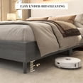 thumbnail image 3 of SIBEDS Full Size Bed Frame with LED Light, Modern Wingback Headboard, Noise Free, No Box Spring Needed, Easy Assembly, Gray Woodgrain, 3 of 5