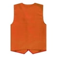 thumbnail image 2 of zdhoor Kids Volunteer Activities Vest Solid Color Button Down Waistcoat Boys Girls Waiter Bartender Top Orange S/10, 2 of 5