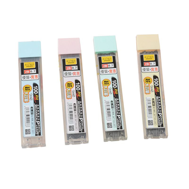 100Pcs/box graphite lead 2b mechanical pencil refill pencil lead LU 