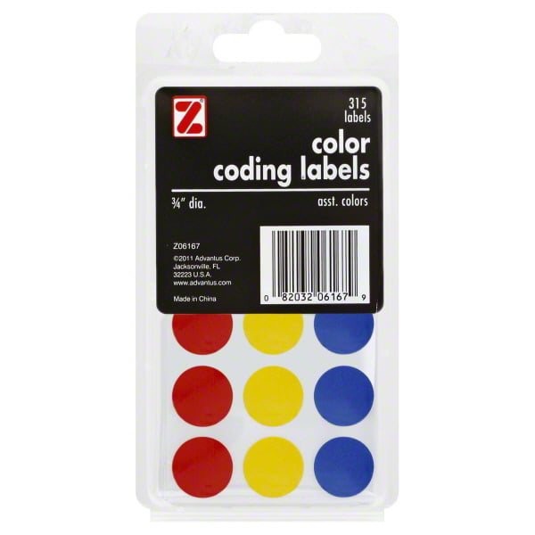 Self Adhesive Quality product 612 Labels Assorted Color Coding Labels 2 Cm 