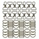 thumbnail image 1 of Juego de 56 ganchos Con Anillos en D Yashi Bronce verde 39 mm x 25 mm x 20 mm, 1 of 5