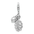 thumbnail image 1 of 925 Sterling Silver RH Polished 3D Acorn and Leaf Lobster Clasp Charm Pendant; for Adults and Teens; for Women and Men, 1 of 3