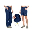 thumbnail image 2 of Little Donkey Andy Women's Quick Dry Convertible Zip Off Pants Lightweight Hiking Travel Camping Navy Blue XS, 2 of 7