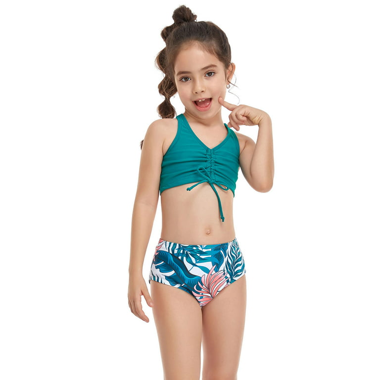 Lovskoo Cute Swimsuits for Girls 2 Piece Swimsuit Parent-Child