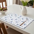 thumbnail image 6 of Placemat, Pioneer Flower Floral Print Pattern Place Mats Table Mat Set Of 2, PVC Washable Placemats for Party Kitchen Dining Decoration, 18x12 Inch, Fade Resistant, 6 of 6