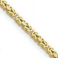 thumbnail image 1 of 14k Yellow Gold 16 Inch 2mm Byzantine Link Chain Necklace Pendant Charm, 1 of 9