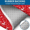 thumbnail image 4 of Red Christmas Reindeer Pattern Bathroom Rugs Sets 3 Piece,Toilet Cover Set,Absorbent Non Slip Bathroom Mats Sets with U-Shaped Contour Rug Toilet Rug Set, 4 of 5