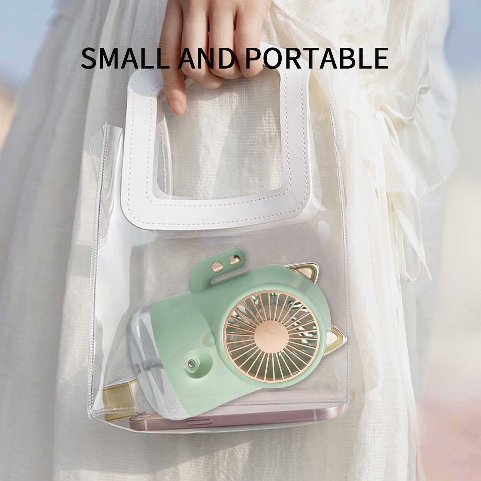 sruoe Mini Portable Air Conditioner, Portable Air Cooler, USB Small Air Conditioner, Electric Cooler, Air Cooler Fan, Cooling Evaporative Cooler for Home, Office, Room, Family Room