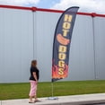thumbnail image 2 of Vispronet Premium Hot Dogs Feather Flag Kit, 13ft, Pole Set, Both Bases, 2 of 7