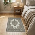 thumbnail image 3 of ODIKA 2'x3' Washable Accent Rug Dirt Ivory Trapper Doormat Gently Aged Trapping Entryway Front for Bedroom, Nursery, RV, Pet Friendly, Bedside Mat, 3 of 7
