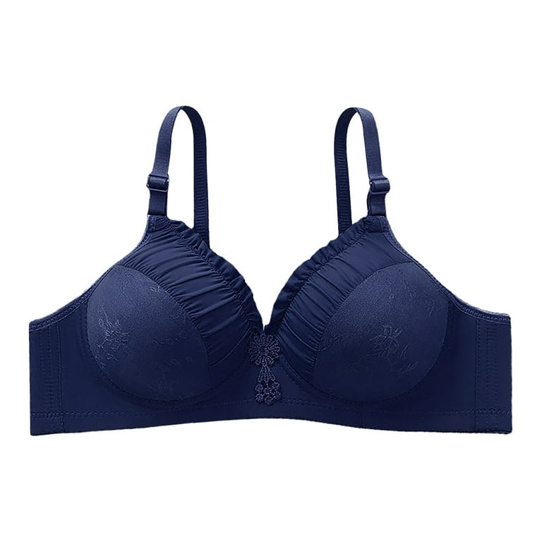 adviicd Underoutfit Bras for Women womens Comfort Revolution Wireless  T-shirt Bra, Full-coverage Pullover Bra Dark Blue X-Large 
