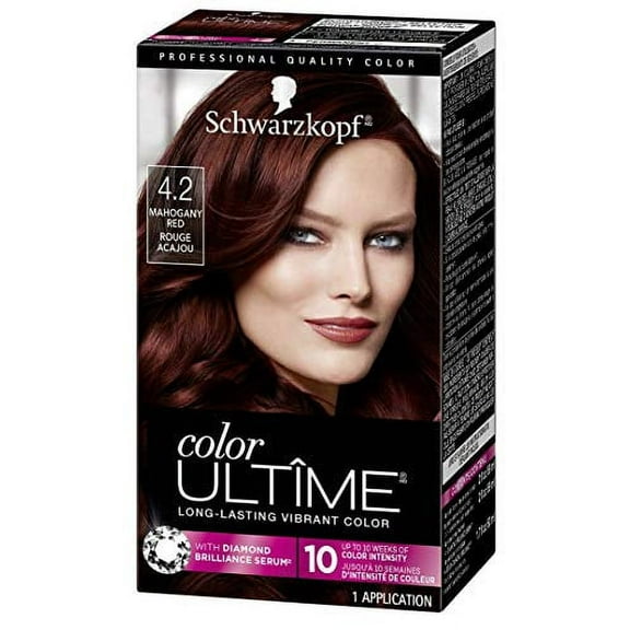 Schwarzkopf Color Ultime Permanent Hair Color Cream, 4.2 Mahogany Red