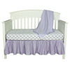 American Baby Company Crib Bedding Set - Lavender Moroccan Ogee - 3 Piece Baby Crib Bedding Set with Fleece Blanket