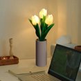 thumbnail image 7 of MERILER LED Tulips Desk Lamp, Simulated Flower Night Light with Vase for Home Living Room Desktop Decor, 7 of 7