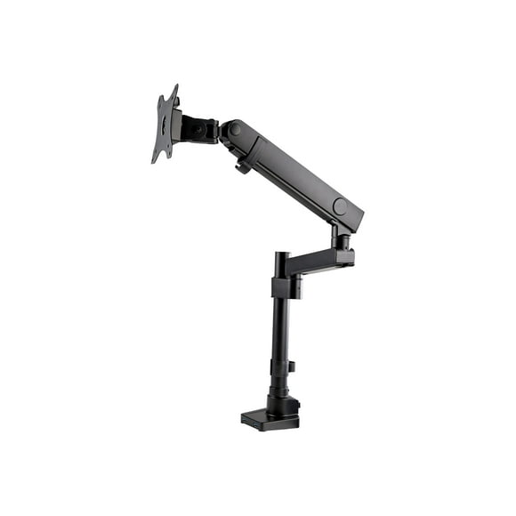 StarTech.com Desk Mount Monitor Arm with 2x USB 3.0 ports, Pole Mount Full Motion Single Arm Monitor Mount up to 17.6lbs/8kg VESA Display, Ergonomic Articulating Monitor Arm, Clamp/Grommet - Small Footprint Design (ARMPIVOT2USB3) - Mounting kit (articulating arm, desk clamp mount, grommet clamp) - for monitor - heavy duty aluminum - black - screen size: 17"-34" - desk-mountable