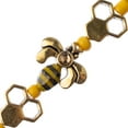 thumbnail image 2 of John Bead™ 5inch Yellow & Black Antique Gold Honeycomb and Bees Bead Strand, 2 of 6