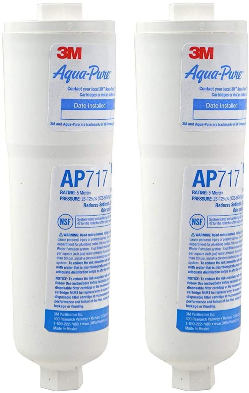 AquaPure AP717 Drinking Water System Filter with Triple Action Filtration 2-Pack