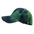 thumbnail image 3 of Gorra de béisbol jinwen con estampado Tie Dye Verde degradado, 3 of 4